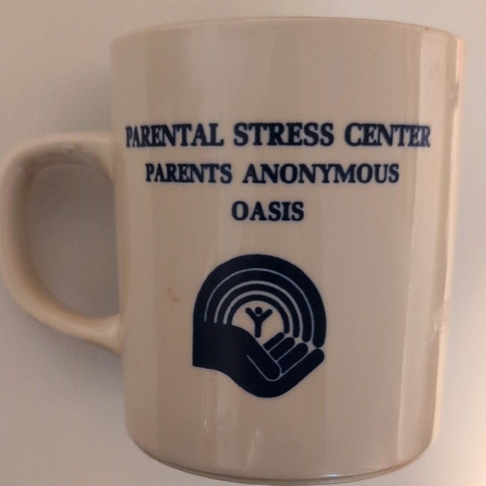 United Way Vintage Mug. Parental Stress Center, Funny Parents Anonymous Oasis